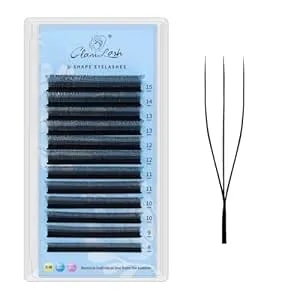 3d U Eyelash Extension Premade Fans 0.07d Curl 9-13mm Mix Matte Black Professional Salon Use(3d,U,0.07d,9-13mm)