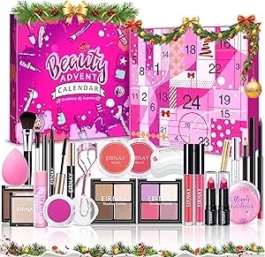 Makeup Advent Calendar 2026, 24 Days Christmas Gift Makeup Sets For Women Teen Girl, 2026 Xmas Countdown Calendar Cosmetics Holiday Surprise Make Up Gift Kits For Women Full Kit