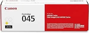 Canon Genuine 045 Yellow Toner Cartridge Compatible With lbp612cdw, mf632cdw, mf634cdw