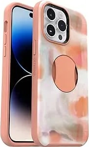 Otterbox Iphone 14 Pro Max Ottergrip Symmetry Series Case - Peaches (Orange), Built-In Grip, Sleek Case, Snaps To Magsafe, Raised Edges Protect Camera & Screen