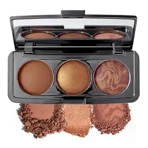 w7 Glow Theory Face Palette - Solar - Matte Bronzer, Gold Shimmer Highlighter, Marbled Bronze Blush, Warm Tones