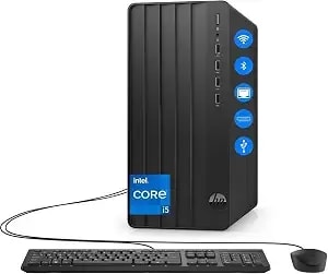 Hp Desktop Computer Tower Pc - Intel 6-Core i5-12500 - 16gb Ram + 1tb Pcie Ssd - Complete Setup With Wifi, Bluetooth, Keyboard & Mouse - Windows 11 Home - Ideal For Home Office, Business & Student