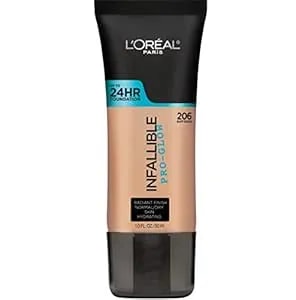 L'Oreal Paris Makeup Infallible Up To 24hr Pro-Glow Foundation, Buff Beige, 1 Fl Oz.
