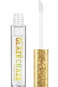 Kleancolor Glaze Craze Hi-Shine Lip Gloss - Clear Gloss - Ultra-High Shine Finish - Hydrating & Smooth Wear - Sweet Peach Scent (1)