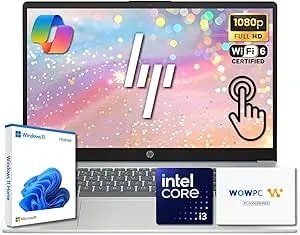 HP 15.6" Pavilion FHD Touchscreen Laptop - Intel Core i3 - 8GB DDR4 - 256GB Pcie SSD - AI Enhanced Win 11 - Numeric Keypad - Wi-Fi 6 & HD Webcam - Wowpc USB - Up To 10H Battery For Work & School
