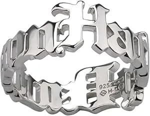 Harley-Davidson Women'S Old English H-D Script Band Ring, Sterling Silver