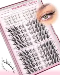 J Curl Lash Clusters Fox Eye Wispy Eyelash Clusters With Bottom Individual Lashes Natural Daily Cluster Eyelash Extensions With Wispy Bottom Eyelashes For Monolid Eyes Hooded Eyes 130pcs