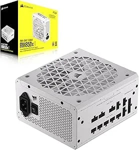 Corsair RM850x Shift Fully Modular ATX Power Supply - 80 Plus Gold - ATX 3.1 - Pcie 5.1 - Zero RPM - Modular Side Interface - White