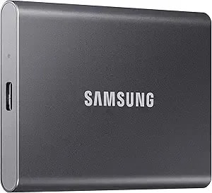 Samsung t7 Portable Ssd, 1tb External Solid State Drive, Speeds Up To 1,050mb/S, Usb 3.2 Gen 2, Reliable Storage For Gaming, Students, Professionals, Mu-pc1t0t/Am, Gray