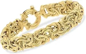 Ross-Simons Italian 18kt Gold Over Sterling Byzantine Bracelet
