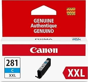 Canon Cli-281 Xxl Genuine Cyan Ink Tank, Compatible With tr8520, ts9120,ts8120, ts6120, ts9521c/A, ts9520/A, ts8220, ts6220, ts8320, ts6320, ts702/A, And tr8620/A Series Printers