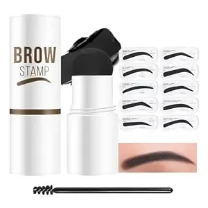Eyebrow Stamp Stencil Set, Grey Black Eyebrow Stencils Shaping Kit, Long-Lasting Eyebrow Shaper For Women Girl, Cruelty-Free Plantillas Para La Cejas