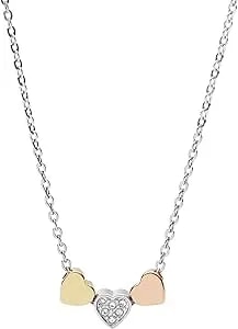 Fossil Women'S Sterling Silver Or Silver-Tone Stainless Steel Pendant Chain Necklace For Women