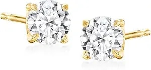 Ross-Simons 0.50 Ct. T.W. Lab-Grown Diamond Stud Earrings In 18kt Gold Over Sterling