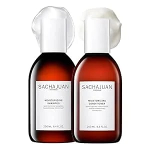 Sachajuan Moisturizing Shampoo And Conditioner Set - Ocean Silk Technology & Argan Oil For Deep Hydration - Repair Dry Damaged Hair & Control Frizz - Vegan & Paraben-Free - Set Of 2 (8.4 Oz)
