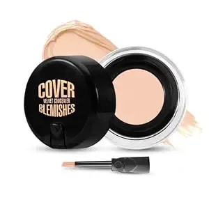 Waterproof Concealer, Full Coverage Foundation For Under Eyes, Cream Foundation Makeup With Built-In Brush, Hide Blemishes & Imperfections