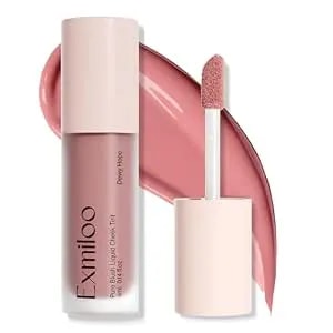 Exmiloo Liquid Blush - Dewy Liquid Blush For Cheeks, Lightweight & Buildable Blush Liquid Makeup For A Natural Everyday Look, Vegan & Cruelty-Free, Dewy Hope
