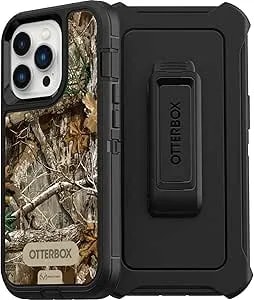 Otterbox Defender Series Screenless Edition Case For Iphone 13 Pro (Only) - Holster Clip Included - Non-Retail Packaging - Realtree Edge Black (Camo)