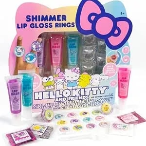 Horizon Group Usa Sanrio Hello Kitty And Friends Shimmer Lip Gloss Making Kit, Makes 5 Hello Kitty Glitter Lip Gloss Rings, Diy Hello Kitty Lip Gloss Kit, Great Birthday Gift For Ages 6+