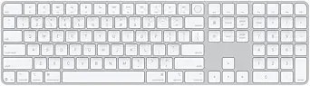 Apple Magic Keyboard With Touch Id And Numeric Keypad For Mac Models With Apple Silicon - Us English - White Keys, Bluetooth, Bluetooth