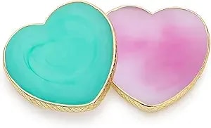 Sumaju 2 Pcs Resin Nail Art Palette, Nail Art Painting Nails Polish Palette Gel Palette Gold Edge Color Makeup Display Nails Arts Tools