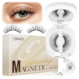 Lashview Upgrade Soft Magnetic Eyelashes Natural Look, Reusable Magnetic Eyelashes With Applicator, No Glue Needed Lashes Kit, Easy To Wear And Remove ct01