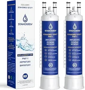 Pwf-1 Water Filter Replacement For Frigidaire fppwfu01, 2 Pack - Compatible With fppwfu01 Water Filter, Purepour Pwf-1, Purepour fppwfu01, eppwf01 Pureadvantage Pwf-1
