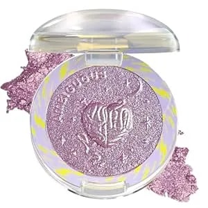 Glitter Sparkly Face Highlighter Makeup Palette Shimmer Radiant Glow Illuminator Iluminadores De Maquillaje 6g (03 Aurora Purple)