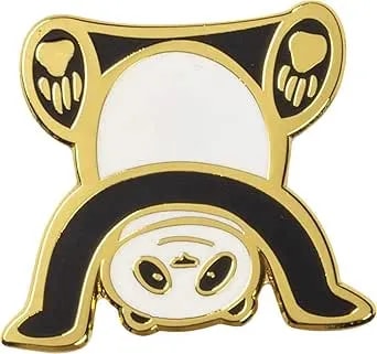 Primitives By Kathy Women'S 1 Inches Pin, Black, White, Gold, 1" X 1"