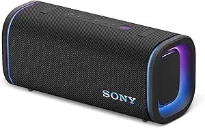Sony ULT Field 5 Wireless Portable Bluetooth Speaker, IP67 Waterproof, Dustproof, And Rustproof With Enhanced Bass, 25 Hour Battery, 360° Party Light, And Shoulder Strap (SRSULT50B), Black
