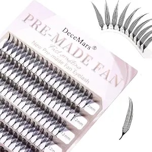 Decemars Premade Anime Lash Extensions Lightweight Wispy Manga Eyelash Extensions Spikes Matte Black Feather Shape Comic Spire Lashes For Professional Salon Use (a01-D-0.07-13mm)