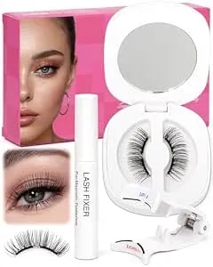 Emeda Soft Natural Look Magnetic Eyelashes Kit, No Glue Magnetic Lashes With Applicator, Soft Magnet False Eyelashes Kit, Lightweight Natural For Sensitive Eyes, Easy Wear Magnet Lashes Gift Set