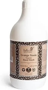 Rustic Art Organic Orange Neem Hand Wash - Soap Based - Liquid Refill Pack - 1100ml (1100ml)
