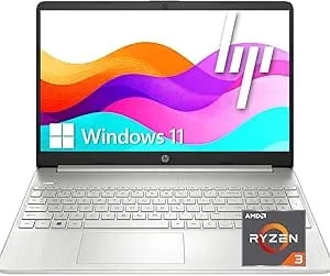 HP 15.6" Business Laptop - Powerful AMD Ryzen 3 CPU - 2026 Edition - 8GB RAM - 256GB Pcie SSD - Long Battery Life - Windows 11 With Office 365 For The Web - All-Day Performance For Work & Study