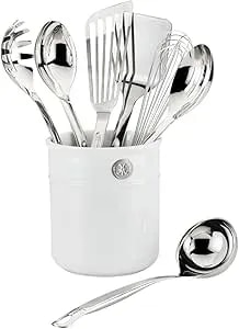 Hestan Provisions, Chef'S Tools, Ultimate Set, 8-Piece, Stainless Steel Utensil Set With Porcelain Bain Marie