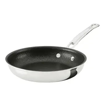 Hestan Probond Luxe Titum Nonstick Skillet, 8.5-Inch Professional Clad Stainless Steel, Procore Tri-Ply Clad Construction, Polished Exterior, Induction & Oven Safe