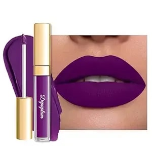 Depuplum Purple Lipstick Matte For Women Superstay Long Lasting Lipstick Smudge Proof Dark Purple Liquid Lipsticks Cruelty Free Lip Makeup,dm22 Purplecrystal
