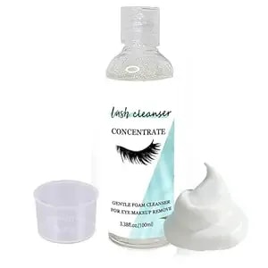100ml Lash Shampoo Concentrate- Eyelash Extension Cleanser For Home & Salon Use, Gentle Foaming Formula Makes 30x 60ml Bottles, Safe For Lash Extensions, Removes Oil