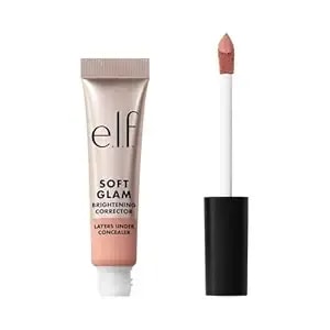 E.L.F. Soft Glam Brightening Corrector, Helps Minimize Dark Circles & Discoloration, Hydrating With A Natural Finish, Vegan & Cruelty-Free, Light Pink