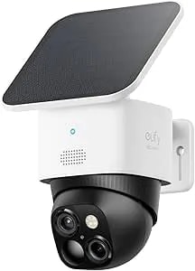 Eufy Security Solocam s340, Solar Security Cameras Wireless Outdoor, Cameras For Home Security, 360° Pan & Tilt Surveillance, No Blind Spots, 2.4 Ghz Wi-Fi, No Monthly Fee, Homebase s380 Compatible
