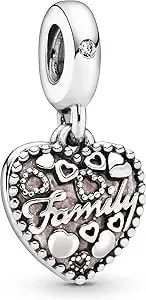 Pandora Jewelry Love Makes A Family Dangle Cubic Zirconia Charm In Sterling Silver