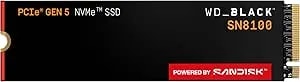 wd_black sn8100 2tb Nvme Ssd - Pcie 5.0x4, M.2 2280, Up To 14,900mb/S Read Speed, Up To 11,000mb/S Write Speed, Best For Ai Applications, Gaming, And Video Editing - wds200t1x0m