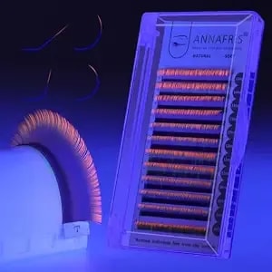 Colorful Individual Eyelash Uv Neon Colored Lashes Extension,Volume Lash Extension False Eyelashes Colored Faux Mink Lashes(Blue Orange,0.07 D 8-15mm Mix)