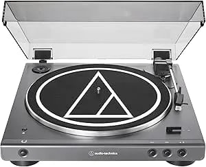 Audio-Technica At-LPGO-BT Fully Automatic Wireless Belt-Drive Turntable (Gun-Metal/Black)