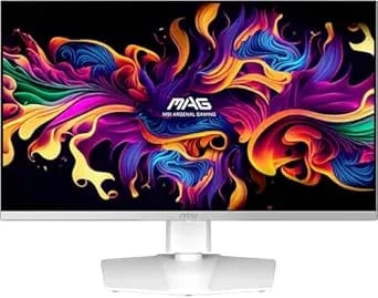 Msi MAG 272QPW QD-OLED X28 27-Inch 2560 X 1440 (QHD) Gaming Monitor, 280Hz, Adaptive-Sync, HDR Ready, HDMI, VGA Port, VESA Mountable, Tilt, 4-Side Slim Bezel, 0.03ms, White
