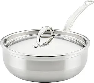Hestan Probond Forged - Professional Clad Stainless Steel Essential Pan, 3.5 Quart, Induction Compatible