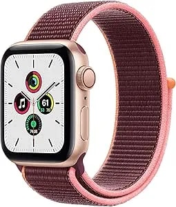 Apple Watch Se (Gps + Cellular, 40mm) - Gold Aluminum Case With Plum Sport Loop Band (Renewed)