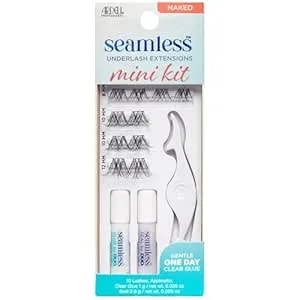 Ardell Seamless Cluster Eyelash Extensions Mini Kit Naked Lashes – Diy Lash Extension Kit With Applicator, Glue & Seal, Natural Cluster Lashes, 10 Lash Clusters, 1 Pack