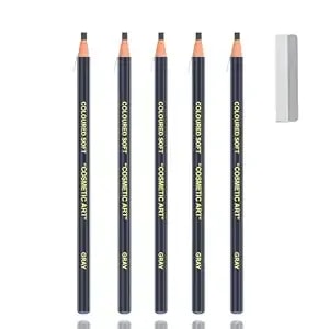 5 Pcs Gray Eyebrow Pencils For Women With Sharpener Waterproof And Sweat-Proof Eyebrow Pen Long-Lasting Eyeliner Pencil Create A Natural Eye Brow Makeup