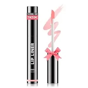 Lip Stain Peel Off, Lip Liner Moisturizing Long-Lasting & Waterproof, Transfer Proof & Plumping, Non-Stick Cup, Pink Color